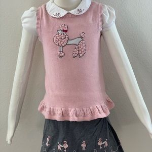 Janie And Jack 3 piece pink outfit w skirt